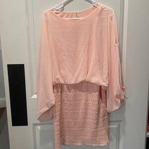 Peach cocktail dress